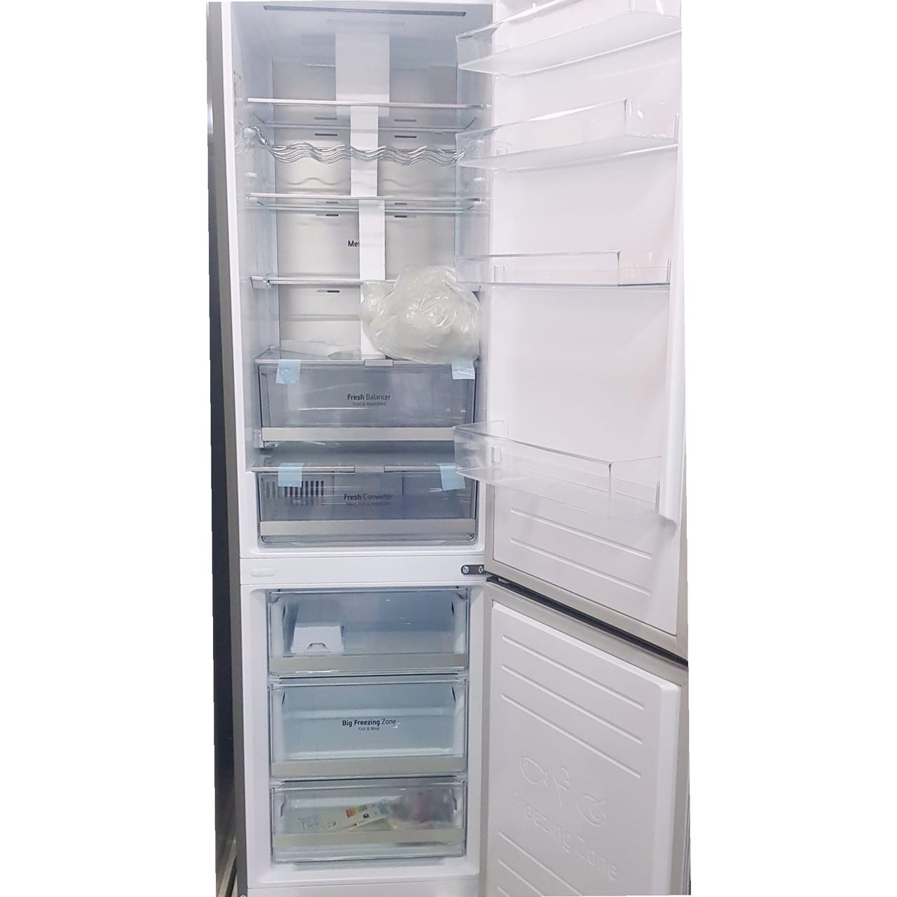 Холодильник двухкамерный LG 341 литр серый