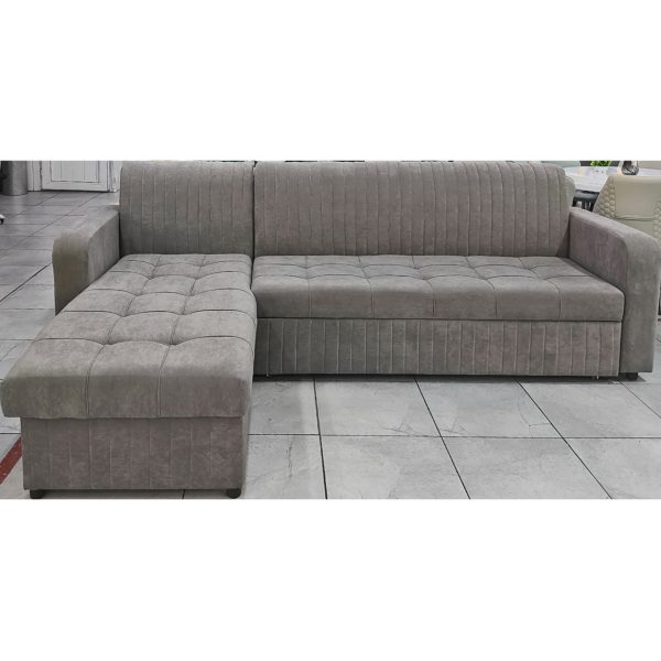 Диван угловой Айчурок с лежаком (серый)