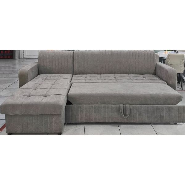 Диван угловой Айчурок с лежаком (серый)