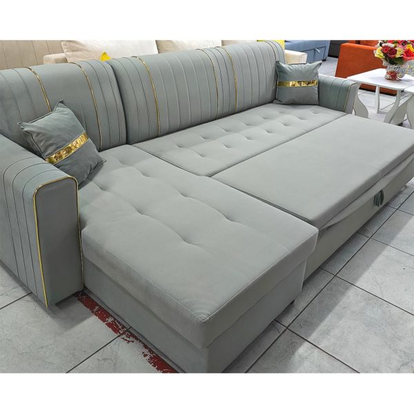 Диван угловой Лайли (фисташка) с лежаком