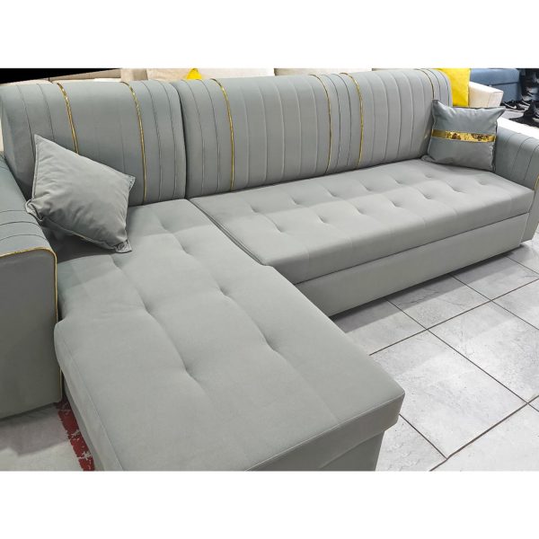 Диван угловой Лайли (фисташка) с лежаком