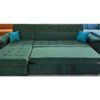 Диван угловой Айсара (зеленый) с лежаком
