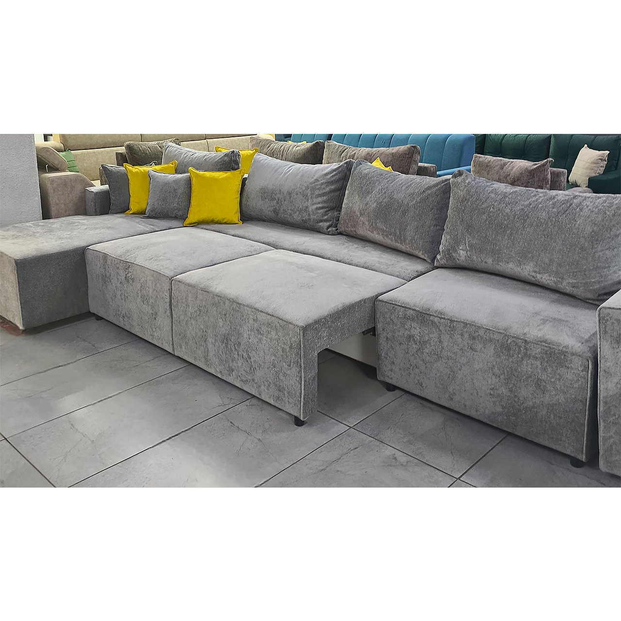 Диван угловой Глория с лежаком