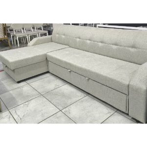 Диван угловой Грейсон (белый) с лежаком