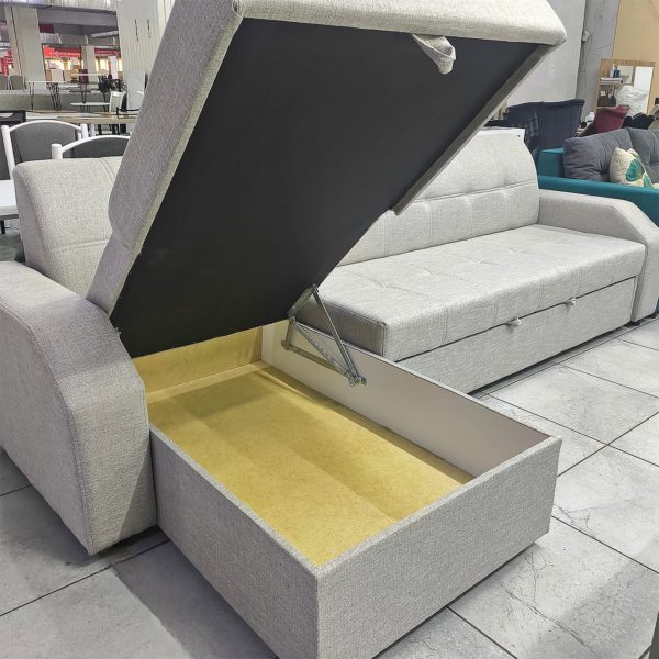 Диван угловой Грейсон (белый) с лежаком