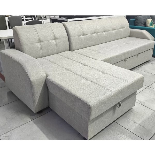 Диван угловой Грейсон (белый) с лежаком