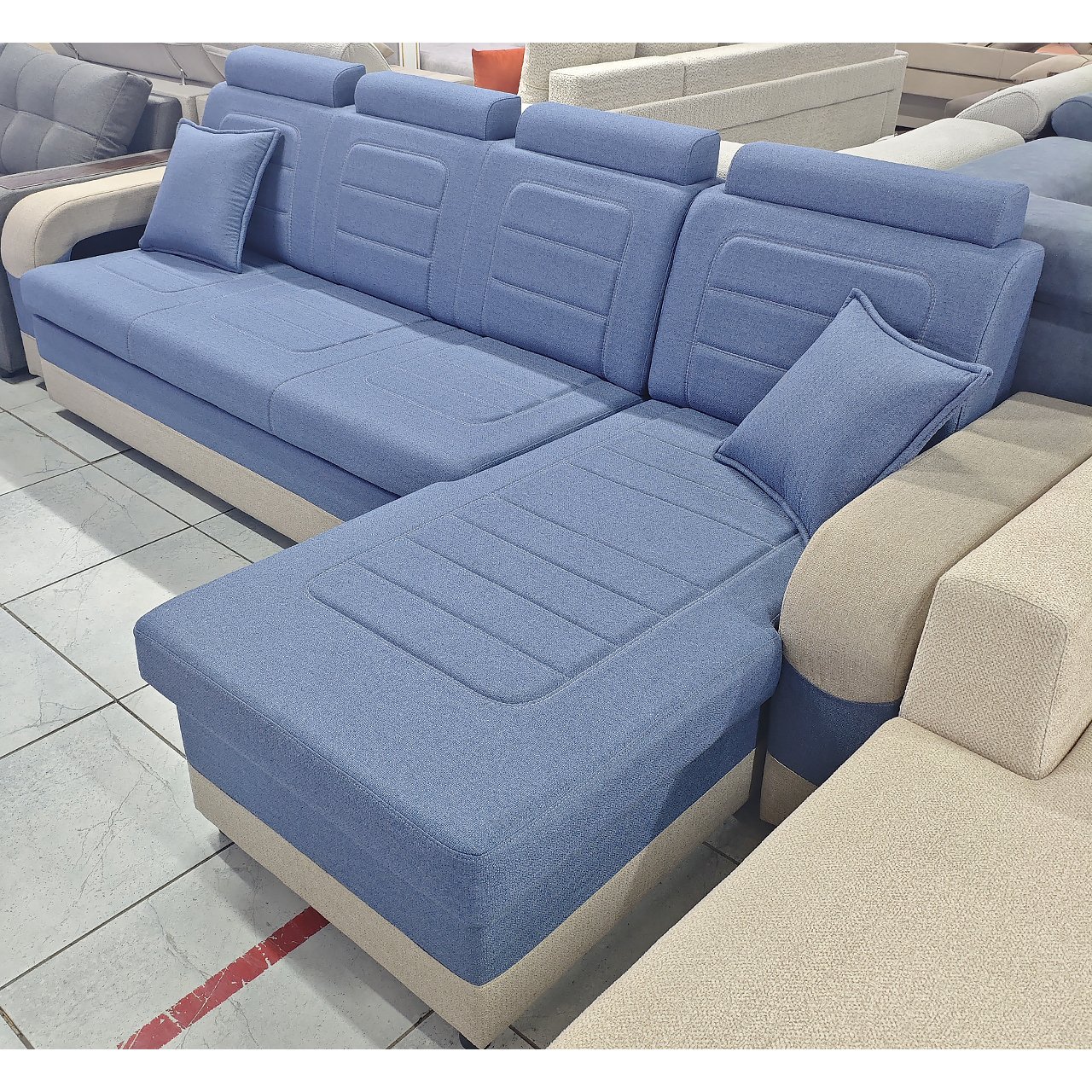 Диван угловой Бавария (2025) с лежаком