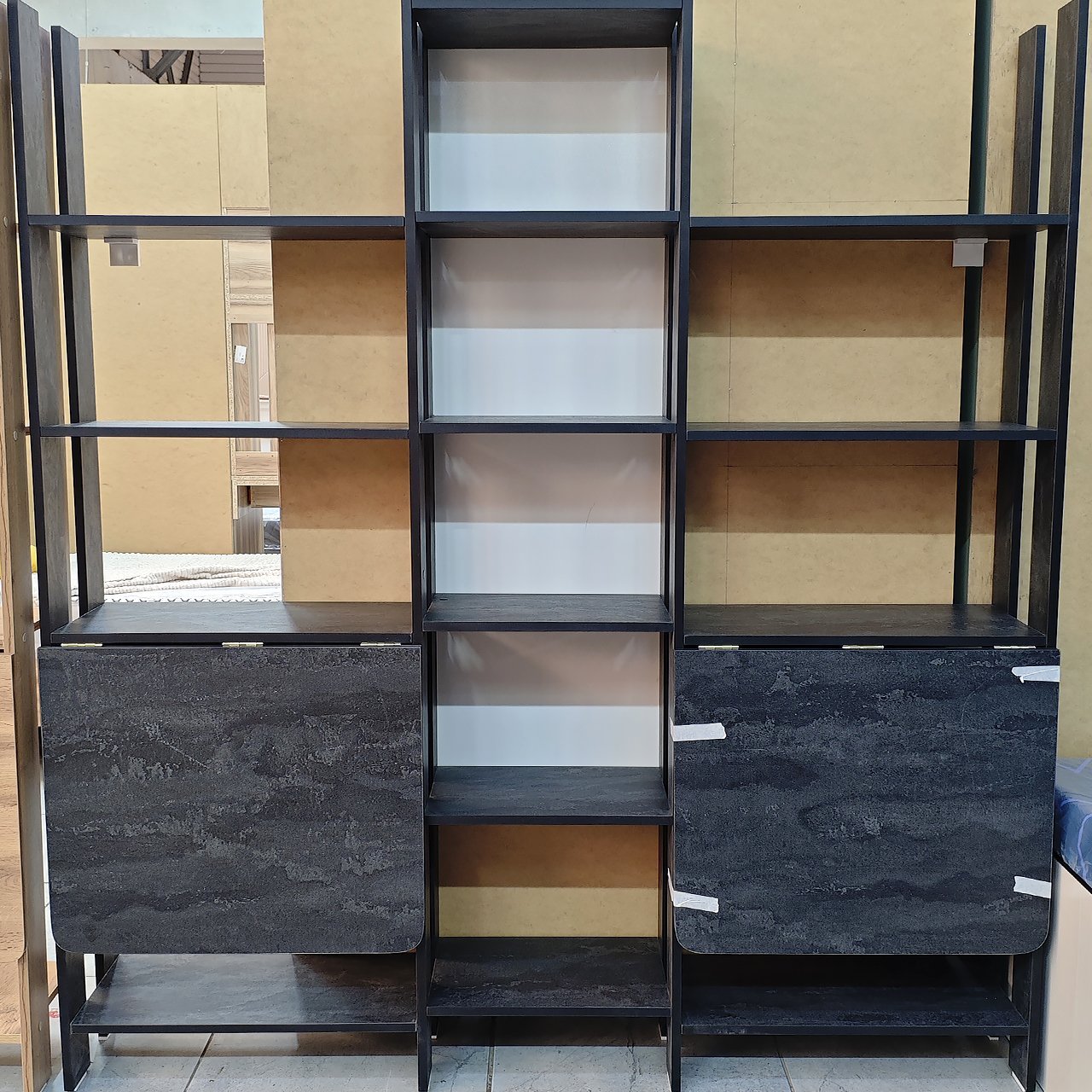 Стол-парта Жанель (темный) с полками