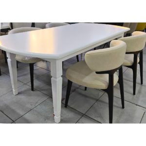 Стол со стульями Комо (бело-бежевый)