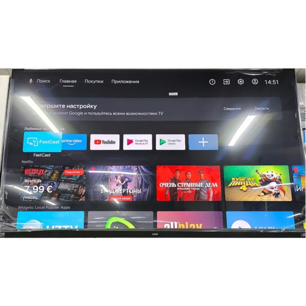 Телевизор Artel 4K UHD 190 см