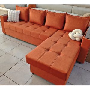 Диван угловой Велора с лежаком