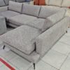 Диван угловой Пальмира (серый) с лежаком