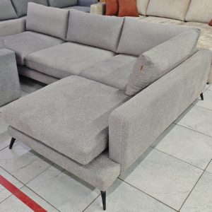 Диван угловой Пальмира (серый) с лежаком