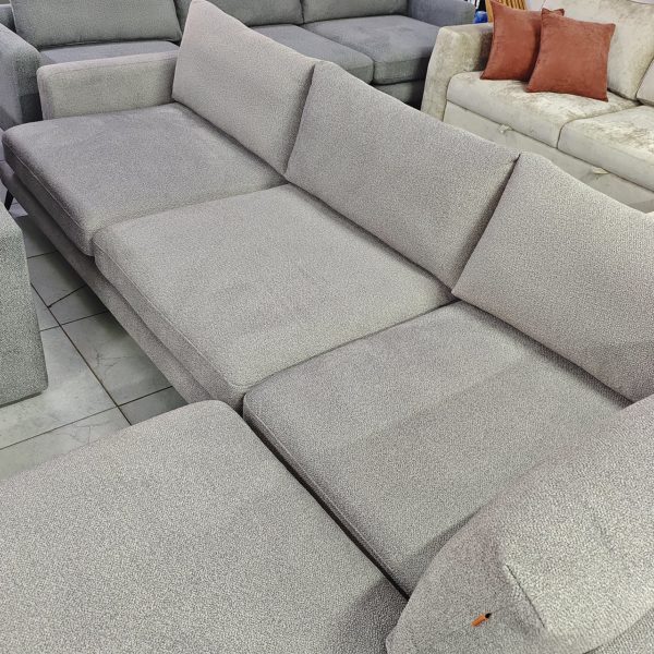 Диван угловой Пальмира (серый) с лежаком