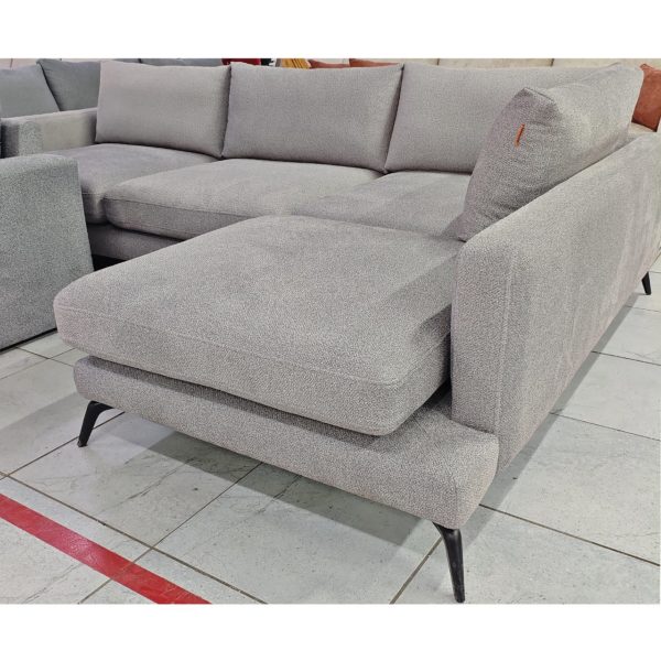 Диван угловой Пальмира (серый) с лежаком