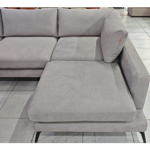 Диван угловой Пальмира (серый) с лежаком