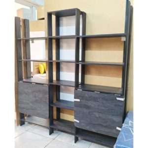 Стол-парта Жанель (темный) с полками (new)