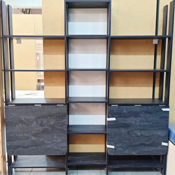 Стол-парта Жанель (темный) с полками (new)