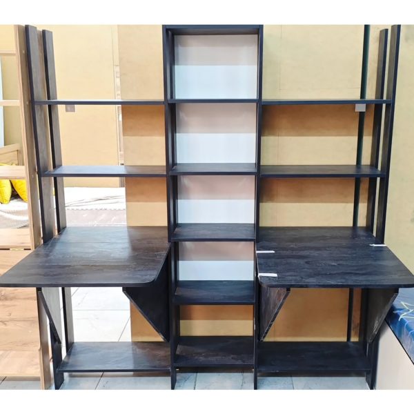 Стол-парта Жанель (темный) с полками (new)