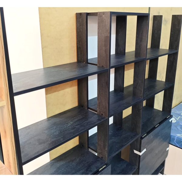 Стол-парта Жанель (темный) с полками (new)