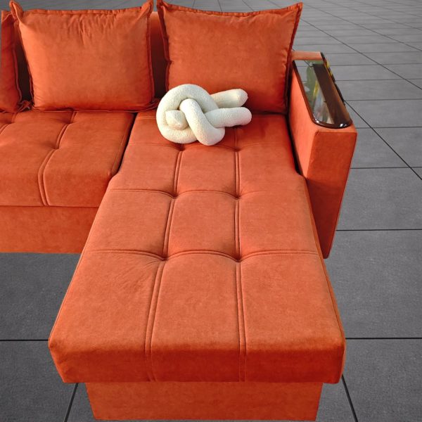 Диван угловой Велора (2026) с лежаком