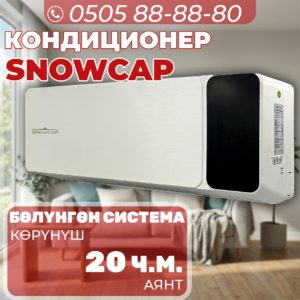 Кондиционер Snowcap на 20 квадратов (черно-белый)