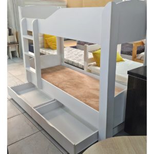 Кровать двухъярусная Кено (белая)