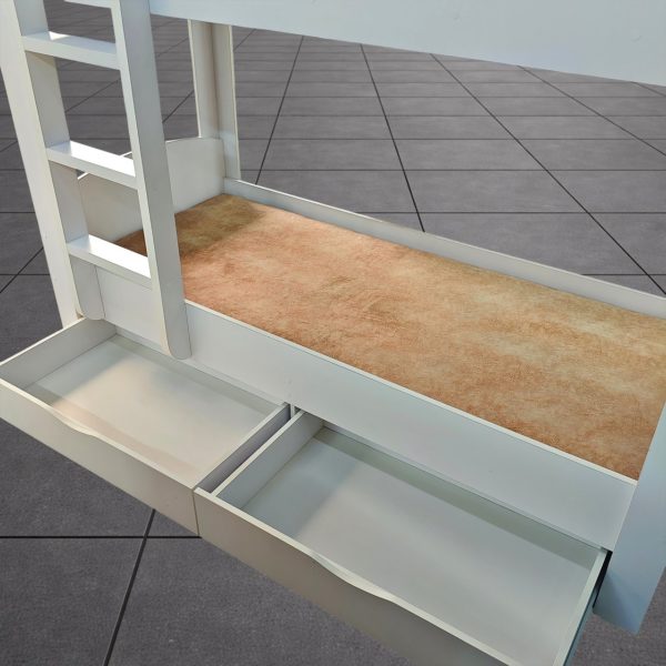 Кровать двухъярусная Кено (белая)